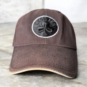 NBA Elevation Boston Celtics Brown Baseball Cap Hat Shamrock Embroidered Mens